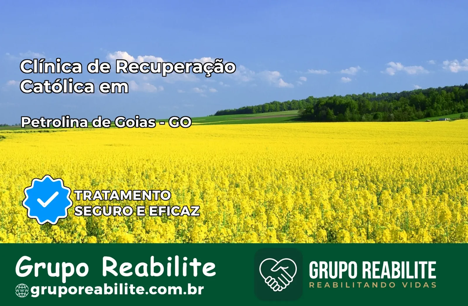 Clínica de Recuperação Católica em Petrolina de Goiás | Internação 24h
