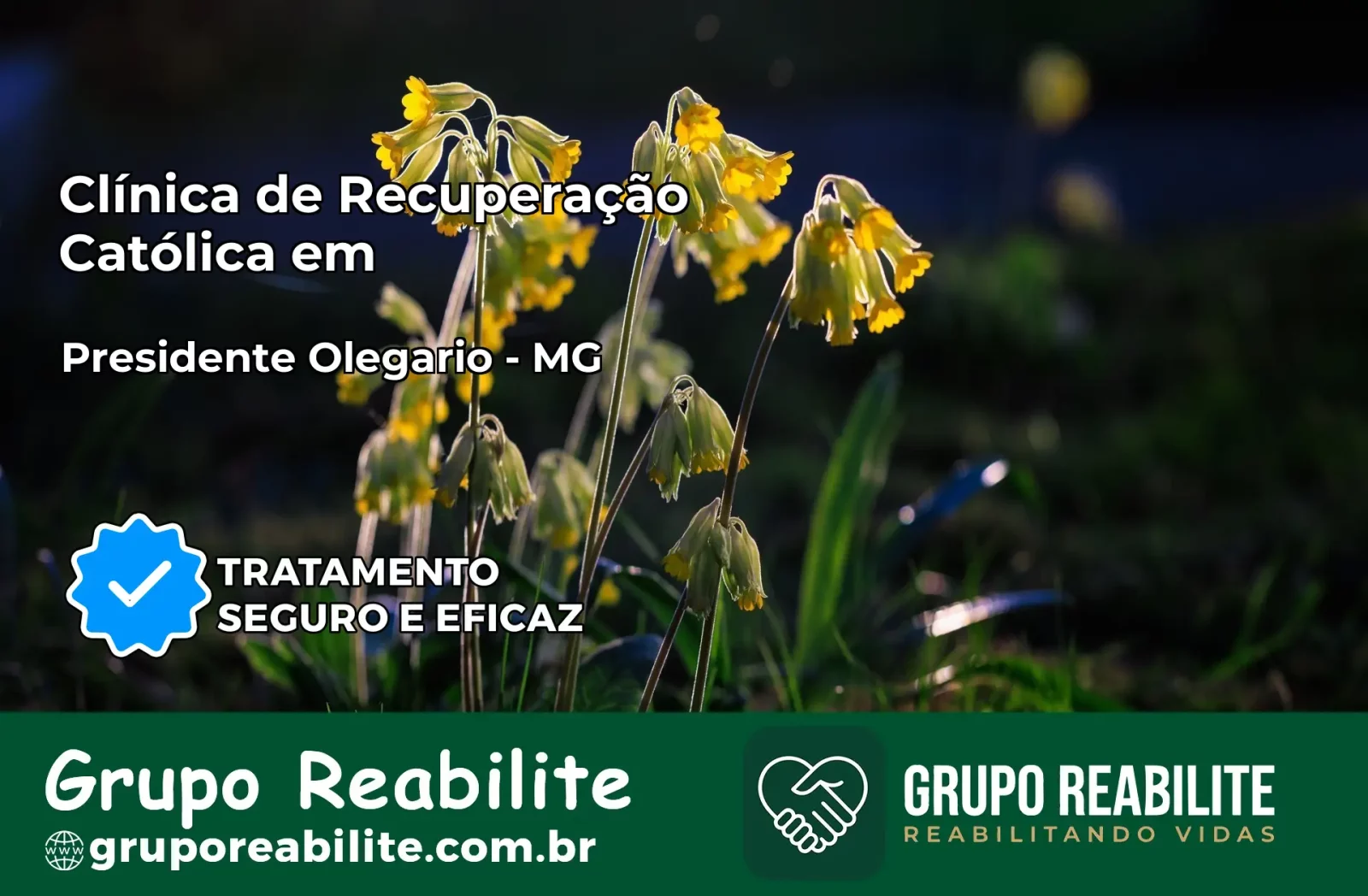 Clínica de Recuperação Católica em Presidente Olegário | Internação 24h
