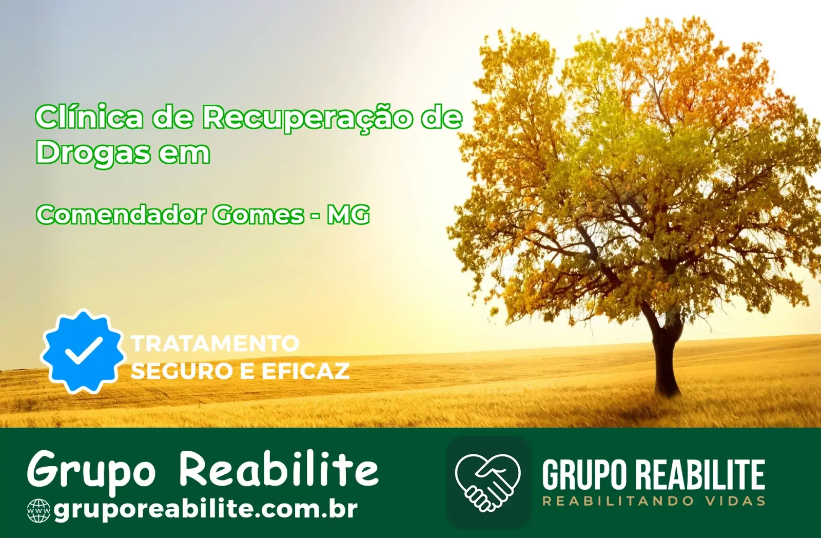 🚨 Clínica de Recuperação de Drogas em Comendador Gomes - MG