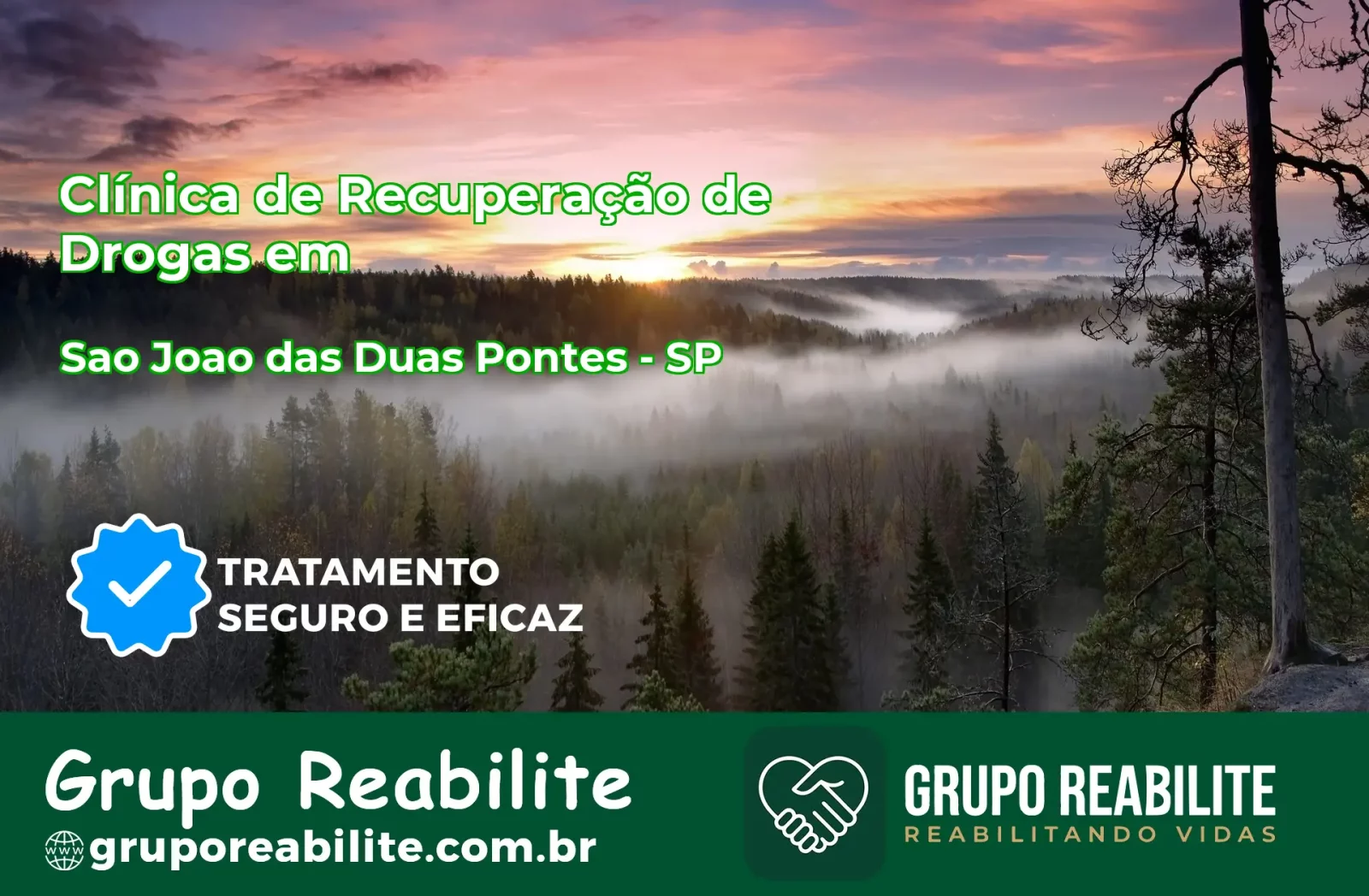 🚨 Clínica de Recuperação de Drogas em São João das Duas Pontes - SP