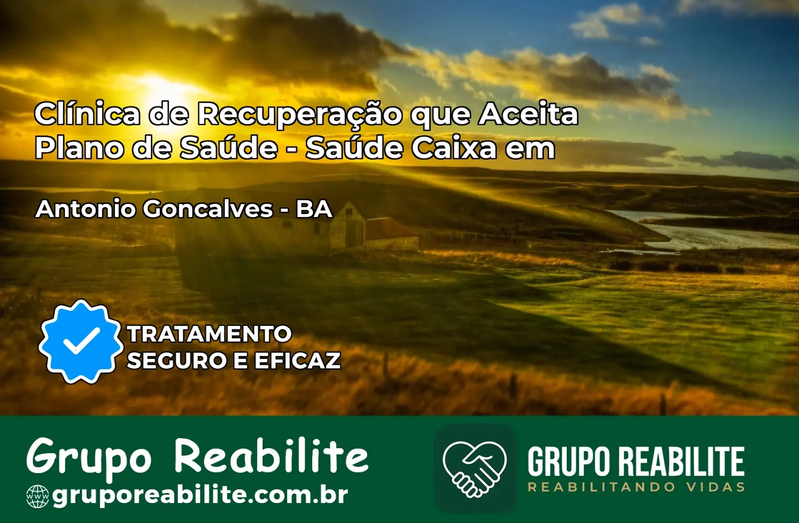 Clínica de Recuperação Saúde Caixa em Antônio Gonçalves – BA | Cobertura 100%