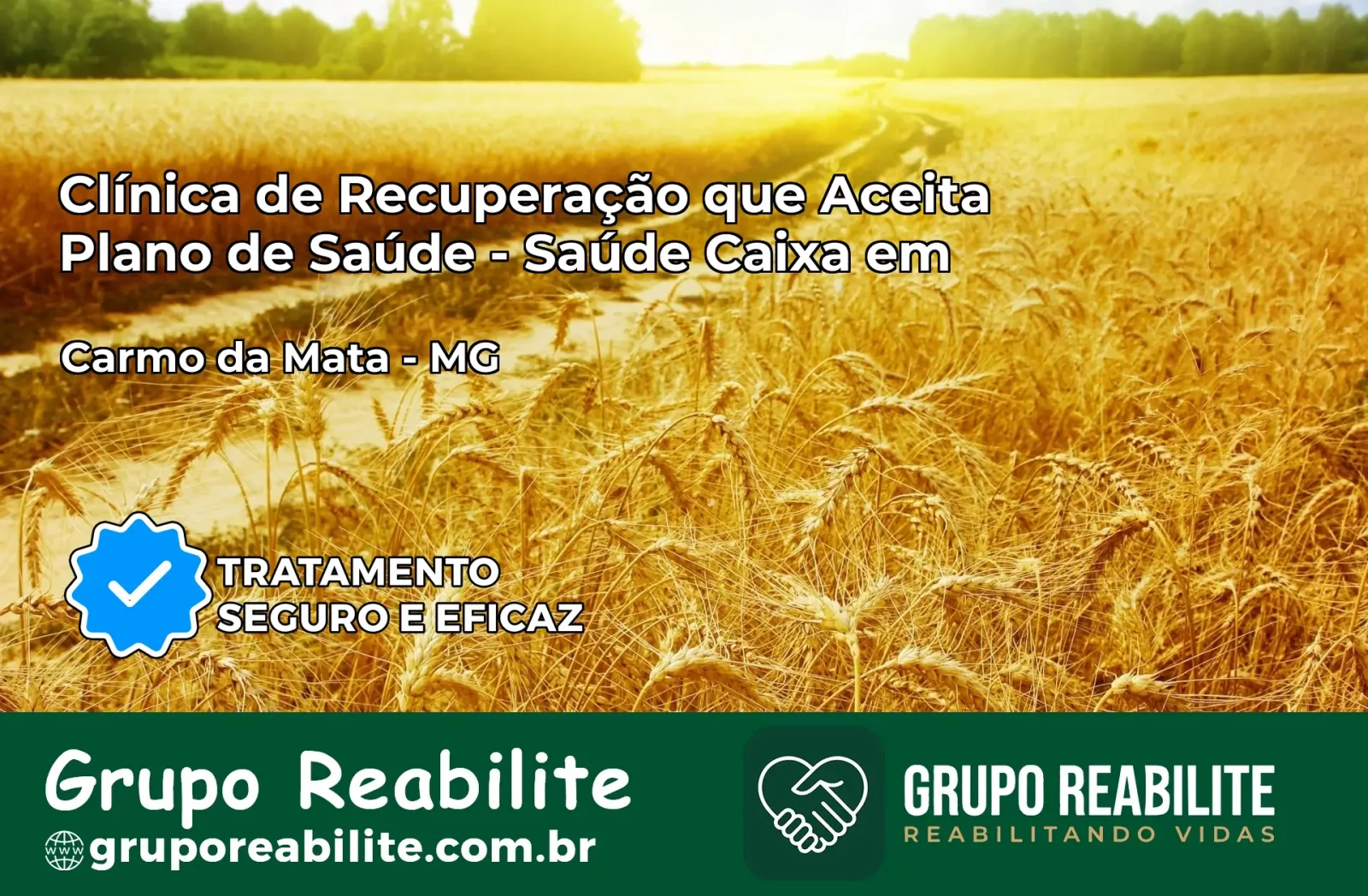 Clínica de Recuperação Saúde Caixa em Carmo da Mata – MG | Cobertura 100%