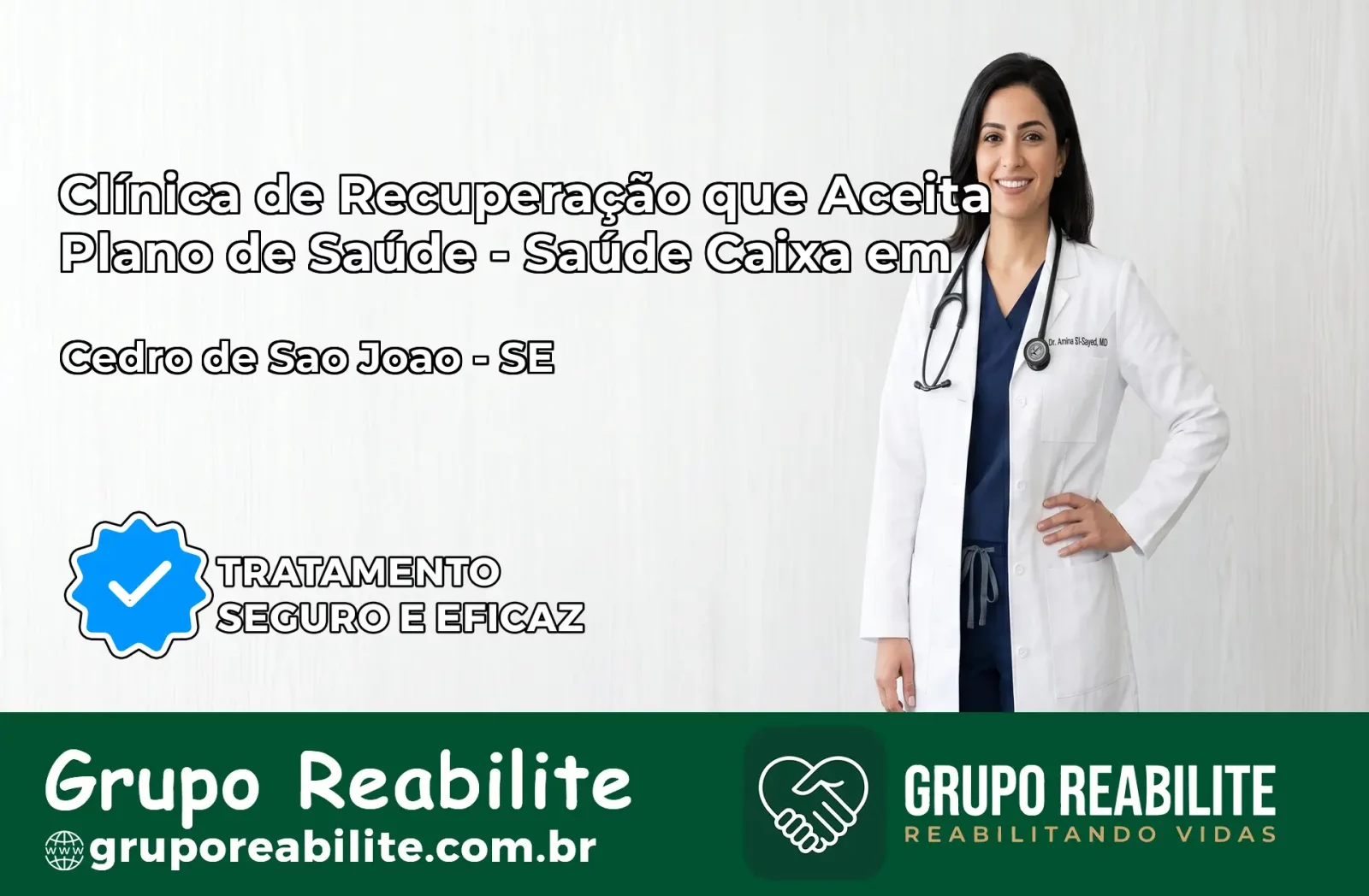 Clínica de Recuperação Saúde Caixa em Cedro de São João – SE | Cobertura 100%