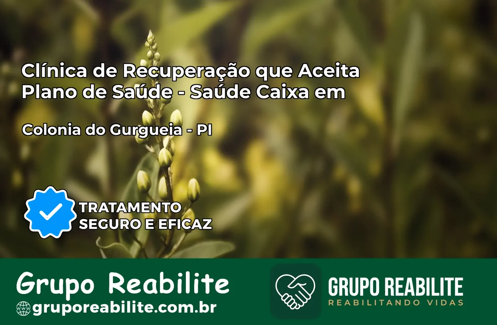 Clínica de Recuperação Saúde Caixa em Colônia do Gurguéia – PI | Cobertura 100%