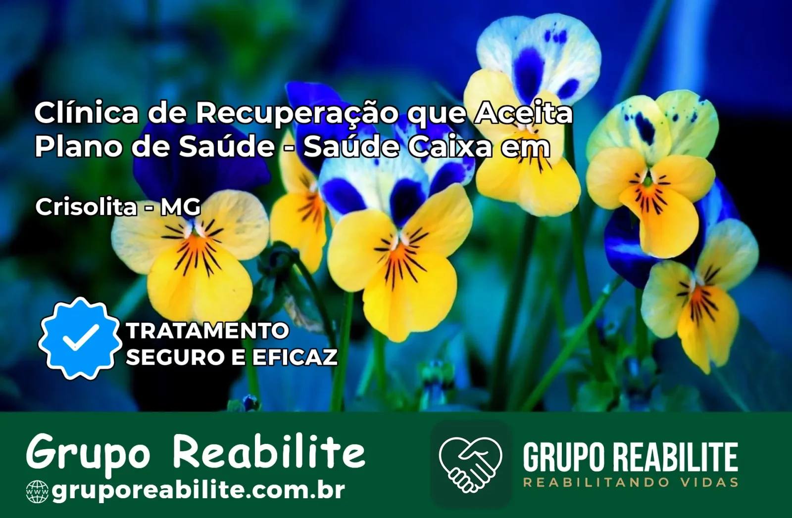 Clínica de Recuperação Saúde Caixa em Crisólita – MG | Cobertura 100%