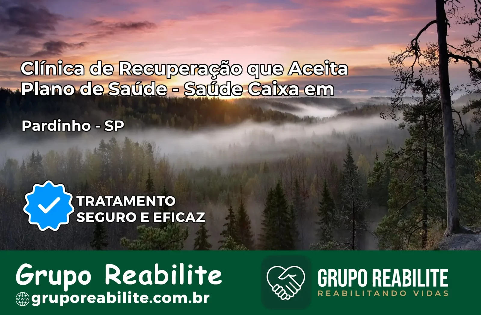 Clínica de Recuperação Saúde Caixa em Pardinho – SP | Cobertura 100%
