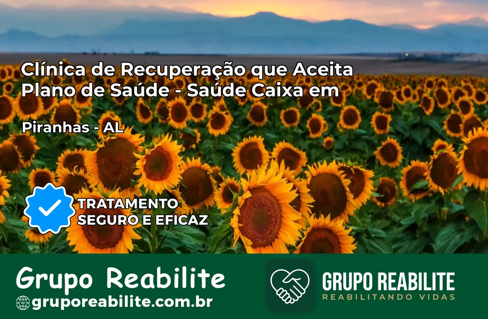 Clínica de Recuperação Saúde Caixa em Piranhas – AL | Cobertura 100%
