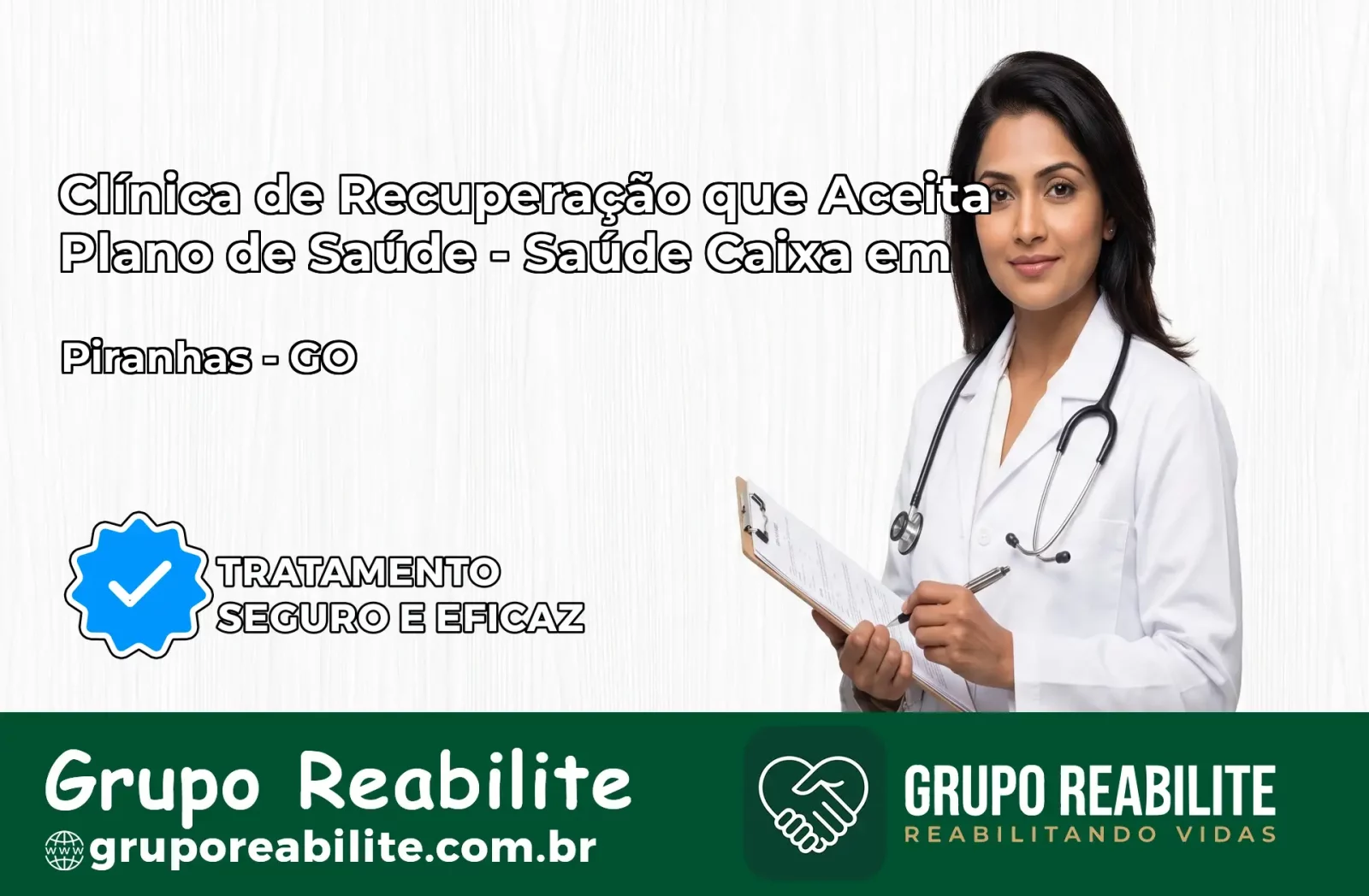 Clínica de Recuperação Saúde Caixa em Piranhas – GO | Cobertura 100%