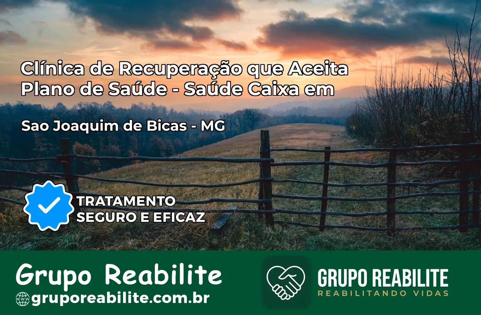 Clínica de Recuperação Saúde Caixa em São Joaquim de Bicas – MG | Cobertura 100%