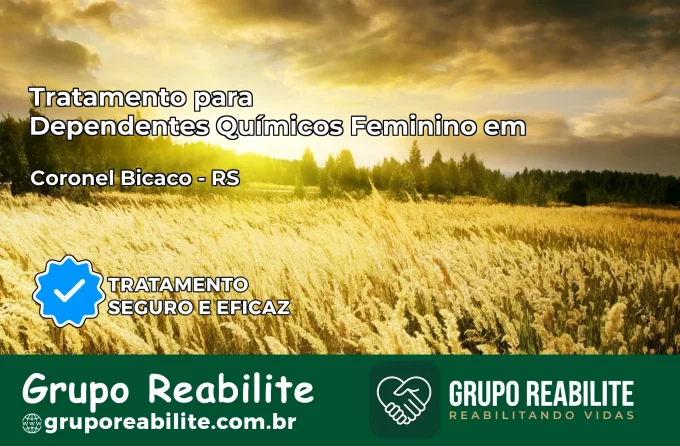 Tratamento para Dependentes Químicos Feminino em Coronel Bicaco – RS