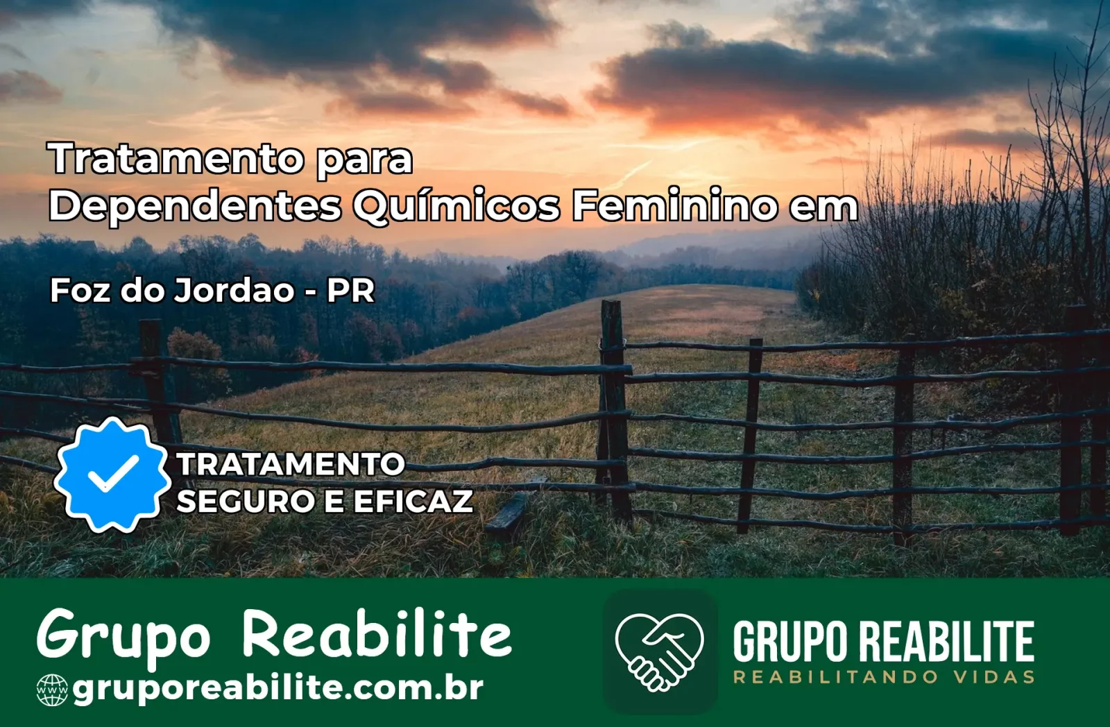 Tratamento para Dependentes Químicos Feminino em Foz do Jordão – PR
