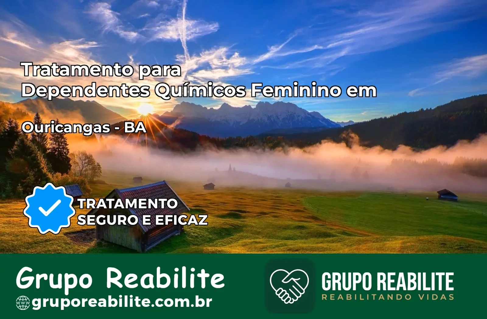 Tratamento para Dependentes Químicos Feminino em Ouriçangas – BA